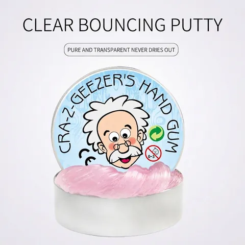 Transparent Liquid Glass Thinking Putty Slime Stress Relief Toy Clear DIY Hand Gum Squishy For Kids Non-Toxic Modeling Clay