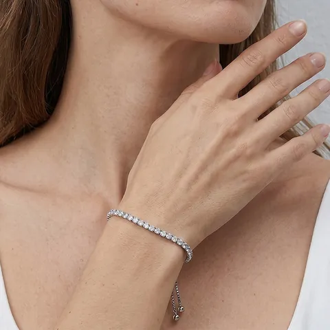 Pulsera de Tenis de Plata de Ley 925 de Lujo Para Mujer Pulsera de Cadena Ajustable de Moissanita Brillante Joyería Fina de Alta Calidad Regalo