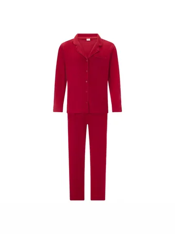 Conjunto de Pijama de Navidad para Mujer Rayas Lazo Estampado Poliéster Manga Larga Top Y Bottom Ropa de Estar por Casa