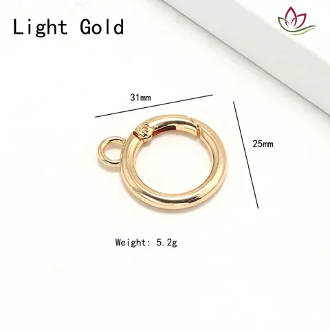 Metal Heart Shape Round Spring Buckle Bag Hardware Accessories Open Ring Connector For Keychain Bag Strap Connector