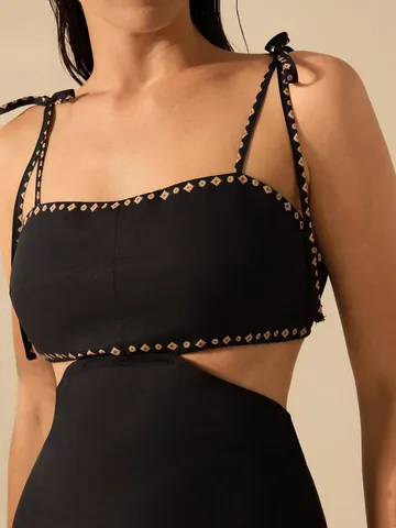 Women Backless Tropical Leaf Print Maxi Dress Sexy Cut Out Waist Spaghetti Strap Vacation Beach Party Sleeveless Long Dress