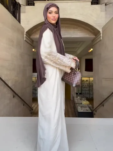 Women Bohemian Floral Print Lantern Sleeve Maxi Dress Retro Loose Abaya Dress Polyester Elegant Long Dress For Vacation