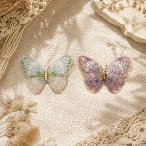Vintage Bestickte Schmetterling Brosche Für Damen Märchenhaft Legierung Tier Korsage Pin Elegant Kleidung Zubehör Schmuck