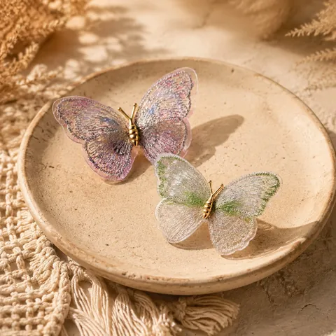 Vintage Bestickte Schmetterling Brosche Für Damen Märchenhaft Legierung Tier Korsage Pin Elegant Kleidung Zubehör Schmuck