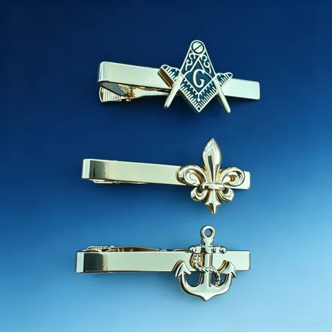 Fashion Men Gold Plated Zinc Alloy Tie Clip Masonic Symbol Anchor Sunflower Design Business Wedding Jewelry Gift For Men
