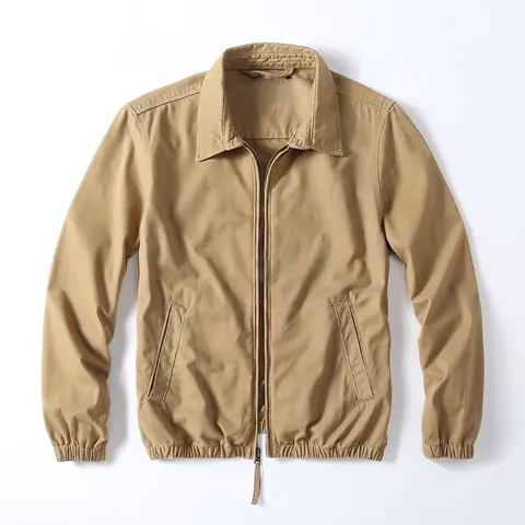 Men Casual Workwear Jacket Cotton Lapel Zipper Outerwear Loose Fashion Solid Color Camouflage Jacket For Men Autumn Coat