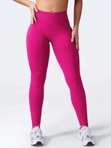 Damen Hohe Taille Nahtlose Yoga Hosen Pfirsich Po Lifting Leggings Sportlich Nylon Elasthan Bauchkontrolle Fitness Gym Hosen Damen