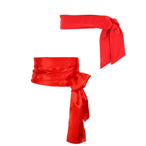 Pirate Headscarf Waistband Hat Set Red Black Halloween Costume Accessories For Kids Adult Role Play Party Festival Props