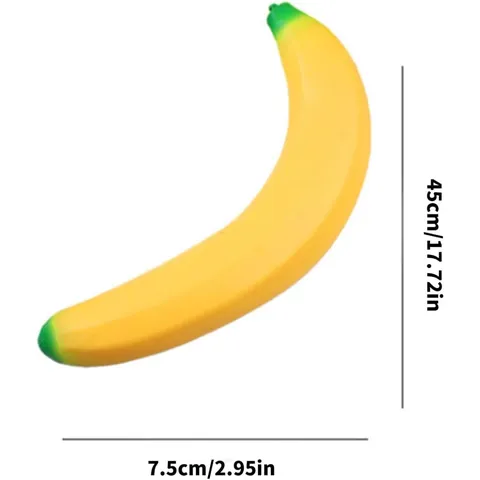 Jumbo Banana Squishy Toy Slow Rebound Stress Relief Simulation Fruit Squeeze Toy For Adults Kids Gift Decorative Yellow Banana