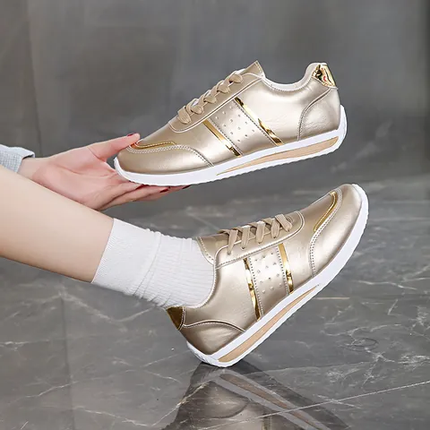 Scarpe da Ginnastica da Donna Stile German Training in Pelle PU Traspirante Scarpe Basse Versatili Moda Coreana Studente Sport Corsa Scarpe da Board