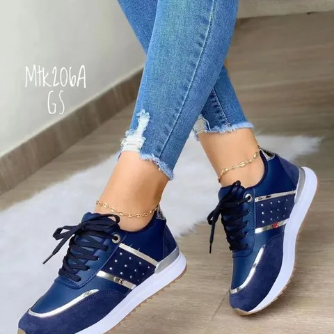 Dames Chunky Fashion Sneakers Patchwork PU Leer Ademend Platform Sportschoenen Zomer Dikke Zool Casual Wandelschoenen
