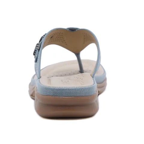 SIKETU Women Retro Wedge Thong Sandals Artificial PU Leather Hollow Out Rivet Decor Casual Beach Summer Flip Flop Shoes