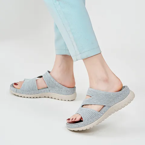Women's Sports Casual Sandals Hollow Out Platform Breathable Mesh Slides Summer Beach Fashion Shoes For Ladies