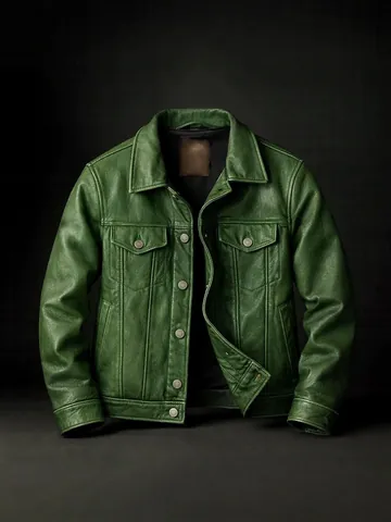 Men Retro PU Leather Jacket Lapel American Workwear Style Motorcycle Coat Solid Color Single Breasted Pockets Outerwear
