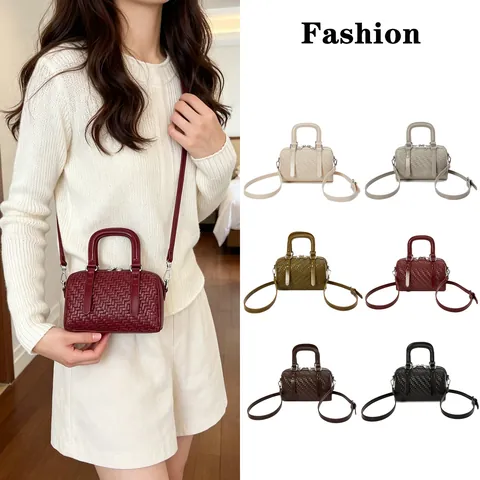 Damen Retro Rindsleder Handtasche Mit Clutch Und Geldbörse Lychee-Textur Große Kapazität Schultertasche Täglich Pendeln Tote