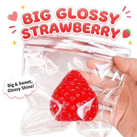 Giocattolo Antistress Squishy Fragola Mirtillo Realistico Morbido TPR Rimbalzo Lento Frutta Giocattolo da Spremere per Bambini Adulti