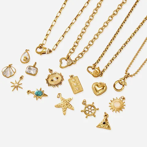 DIY Roestvrij Stalen Ketting Vergulde Paperclip Bal Ketting Met Decoratieve Karabijnsluiting Hanger Connector Voor Vrouwen Sieraden Maken