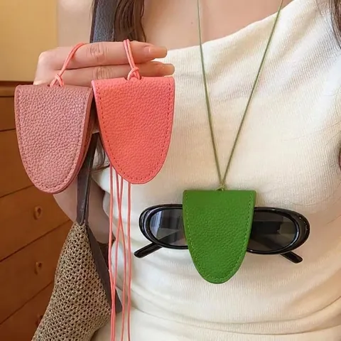 Magnetische Leder Brillenhalter Halskette Tragbare Anti-verlust Brillenclip Halskette Minimalistische Nische Pulloverkette Damen