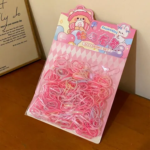 Girls Colorful Elastic Hair Bands Thickened Disposable Rubber Bands High Stretch No Damage Hair Ties Accessories For Toddlers