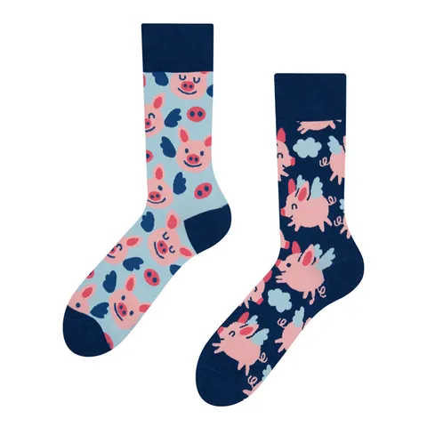 Unisex Animal Jacquard AB Mismatched Crew Socks Fashion Mid-Calf Cotton Streetwear Socks For Men Women Gift