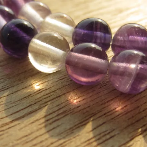 Perline Sciolte Tonde in Cristallo Sintetico di Fluorite Viola Oliato Accessori per Creazione di Gioielli Fai da Te