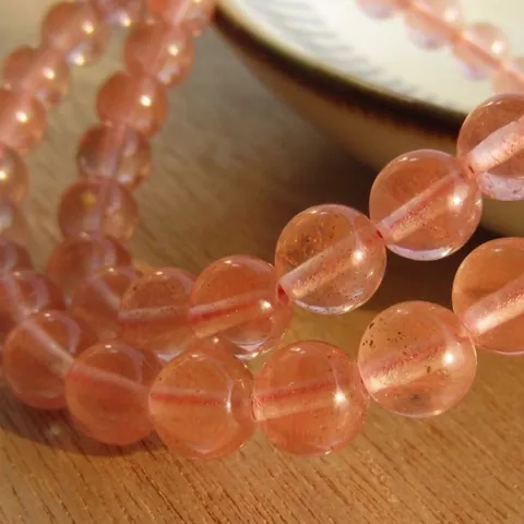 Watermelon Red Artificial Crystal Round Loose Beads For DIY Jewelry Making Polished Translucent Craft Beads Accessories