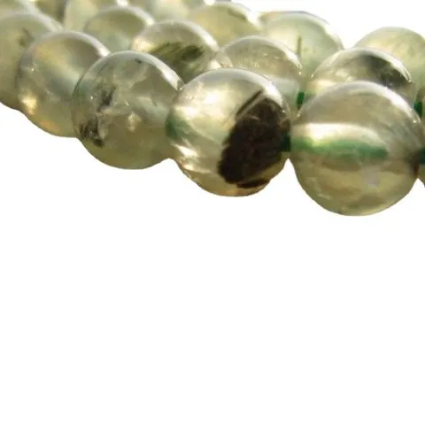 Natural Prehnite Round Beads AAA Grade Pale Green Smooth Gemstone For DIY Jewelry Making Necklace Bracelet Women Gift