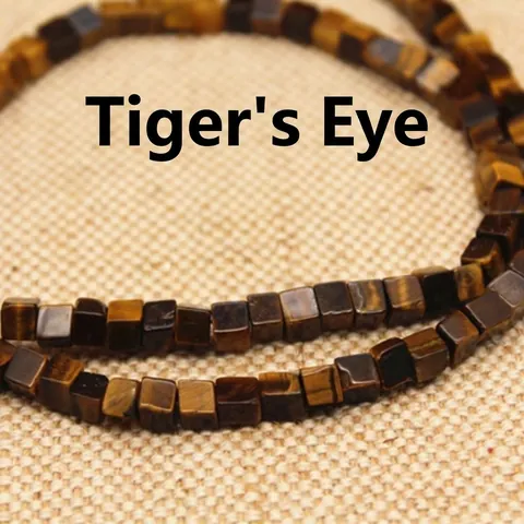 Natuursteen Kubus Kralen Voor Sieraden Maken Geometrische Vierkante Tussenkralen DIY Armband Ketting Accessoires Unisex