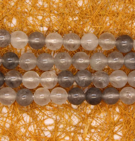 Natural Phantom Cloud Quartz Round Loose Beads Strands For DIY Jewelry Making Polished Crystal Gemstone Accessories