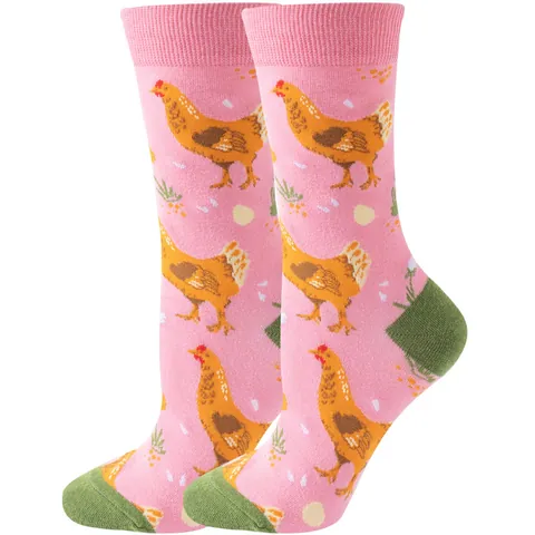 Unisex Lustige Crew Socken Mit Tier Frucht Essen Muster Süße Baumwollmischung Wadenhohe Socken Bunte Neuheit Gemusterte Socken