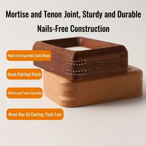 Black Walnut Wood Mini Photo Frame Mortise and Tenon Rectangular Tabletop Picture Frame for 3 4 5 Inch Instax Photos DIY Display
