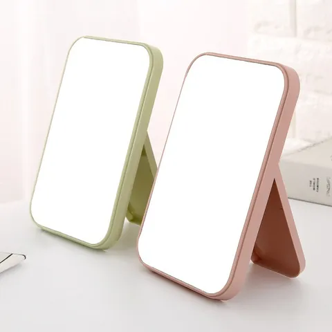 Large Desktop Folding Makeup Mirror Portable Square Single Sided Vanity Mirror For Student Dormitory Bedroom Makeup Tools