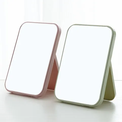 Portable Desktop Folding Makeup Mirror Minimalist Nordic Style Adjustable Rectangular Vanity Mirror For Bedroom Dressing