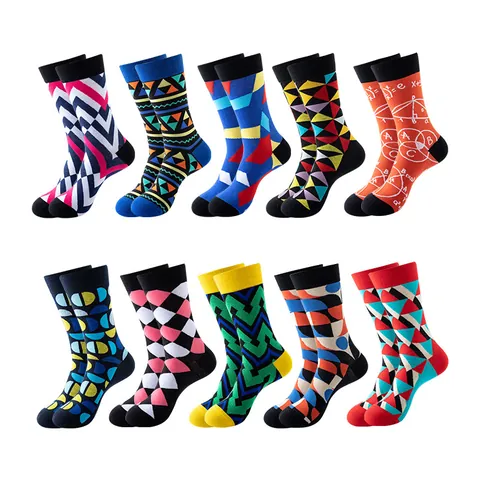 Trendy Crew Socks For Men Women Cotton Blend Jacquard Patterned Fashion Mid Tube Socks Animal Fruit Space Design Casual Daily Hosiery