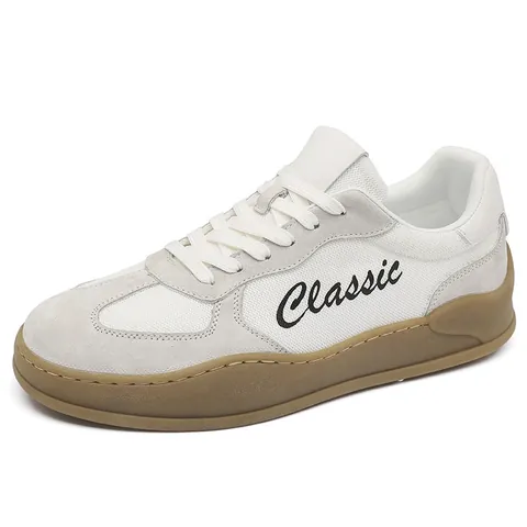 Men Retro German Army Trainer GAT Shoes Pigskin Mesh Breathable Casual Board Sneakers Rubber Soft Sole Fashion Shoes