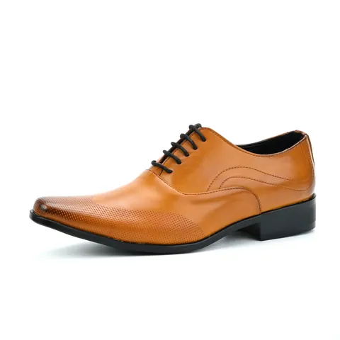 Men's Business Formal PU Leather Shoes Round Toe Lace-Up Oxford Derby Shoes For Office Wedding Formal Wear Professional Dress Shoes