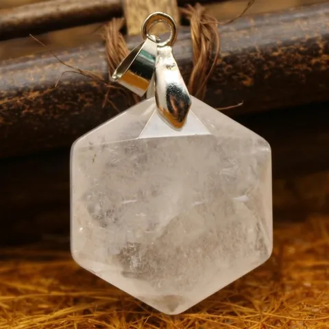 Natural Stone Hexagram Pendant Star Of David Shield Crystal Jewelry For Women Men Healing Stone Pendant Only Without Chain