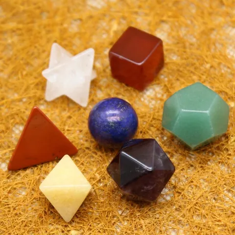 Set de Piedras Pulidas de Cristal de Cuarzo Amatista Natural Formas Geométricas Cristales Curativos Adornos de Escritorio Regalos