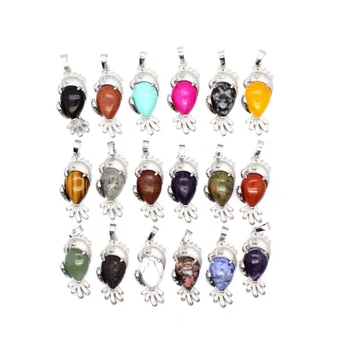 Vintage Papagei Form Naturstein Anhänger Für Halsketten Herstellung Nischen Design Legierung Tier Charme Schmuck Geschenk