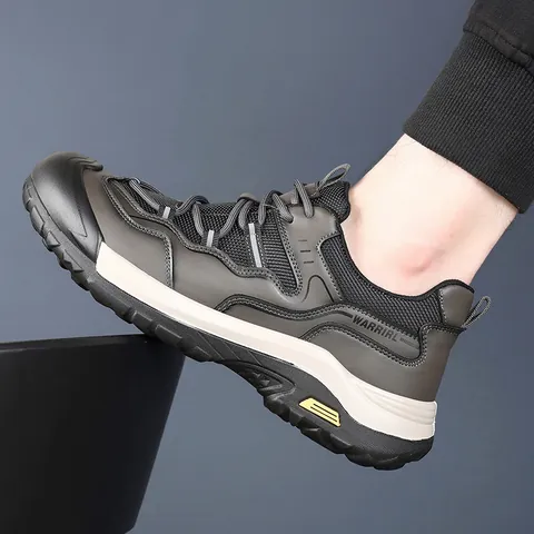 Heren Mode Outdoor Casual Schoenen Antislip Slijtvast Ademend Microvezel Mesh Sneakers Sportieve Wandelschoenen Voor Wandelen