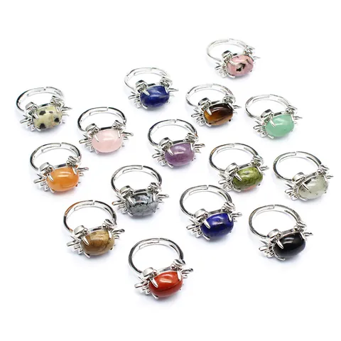 Kreativer Krabbenförmiger Verstellbarer Offener Ring Für Damen Legierung Kristall Mode Nischendesign Kleiner Krabbenfingerring Schmuck Geschenk