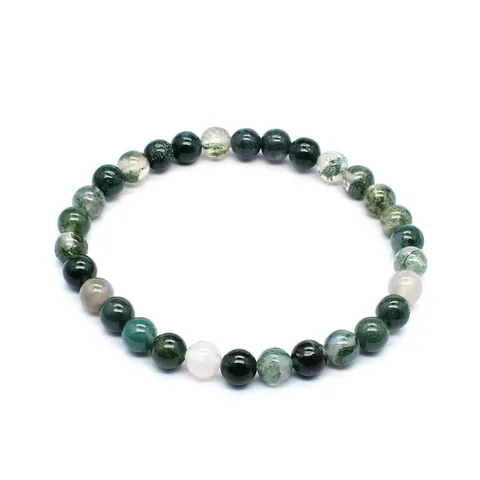 Natural Stone Beaded Bracelet For Women 6mm Round Crystal Healing Elastic Bracelet Jewelry Gift