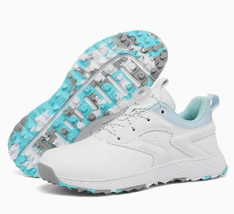 Men's Outdoor Sports Shoes Rotary Knob Fast Lacing Breathable Mesh Hiking Walking Sneakers With Camouflage Rubber Sole