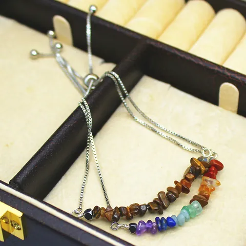 Natural Irregular Mineral Stone Bracelet For Women Adjustable Crystal Crushed Stone Hand Chain Jewelry Citrine Gift