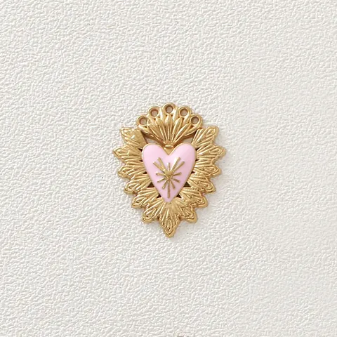 Vintage Edelstahl Vergoldet Herz Schmetterling Krone Emaille Charms Anhänger Für DIY Halskette Armband Schmuckherstellung