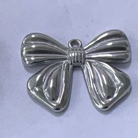 Roestvrij Staal Strik Hanger Goud Zilver Verguld Bowknot Charme DIY Handgemaakte Ketting Armband Sieraden Maken Accessoires