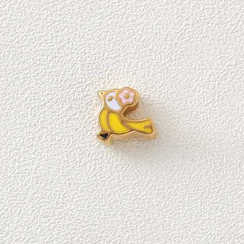 18K Gold Plated Stainless Steel Enamel Animal Charms Colorful Butterfly Bee Rabbit Bird Owl Loose Beads For DIY Jewelry Making