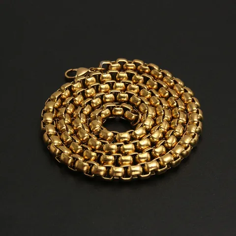 Unisex Edelstahl Venezianerkette Hip Hop Poliert Gold Silber Schwarz Farbe Schlüsselbein Gliederkette Schmuck Für Damen Herren Mode Geschenk