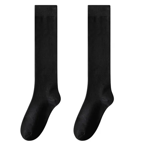 Women's Japanese JK Style Cotton Knee High Socks Slimming Compression Long Leg Warmers Solid Color Casual Daily Basic Socks