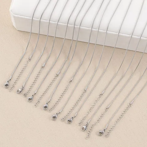 Minimalistische Edelstahl Schlangenkette Halskette Für Damen Herren Silberfarbene Personalisierte Schlüsselbeinkette Schmuck